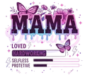 Mama Stats Tumbler - Loved Hardworking Selfless Protective