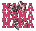 Mama Leopard Bow Tumbler - Pink Leopard Print Design