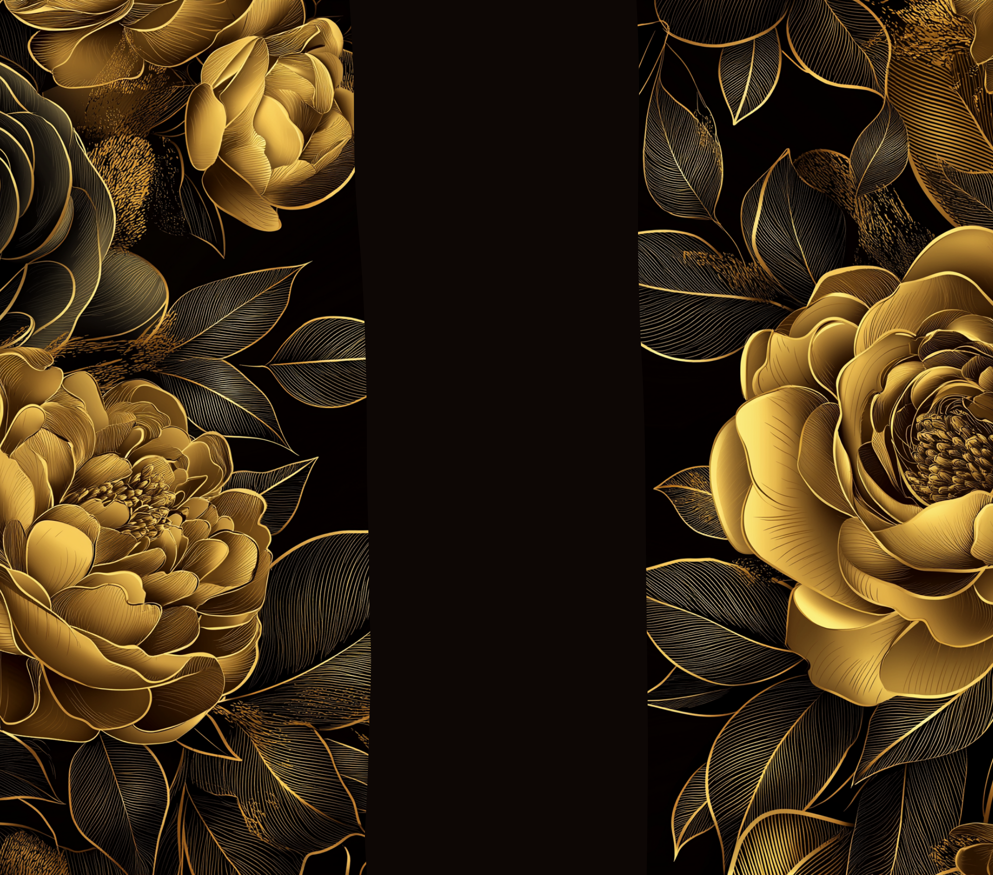 Gold Rose Black Tumbler - Customizable
