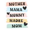 Mother Mama Mommy Madre Mom Tumbler - Pastel Stripes