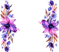 Purple Pink Watercolor Floral Tumbler - Customizable