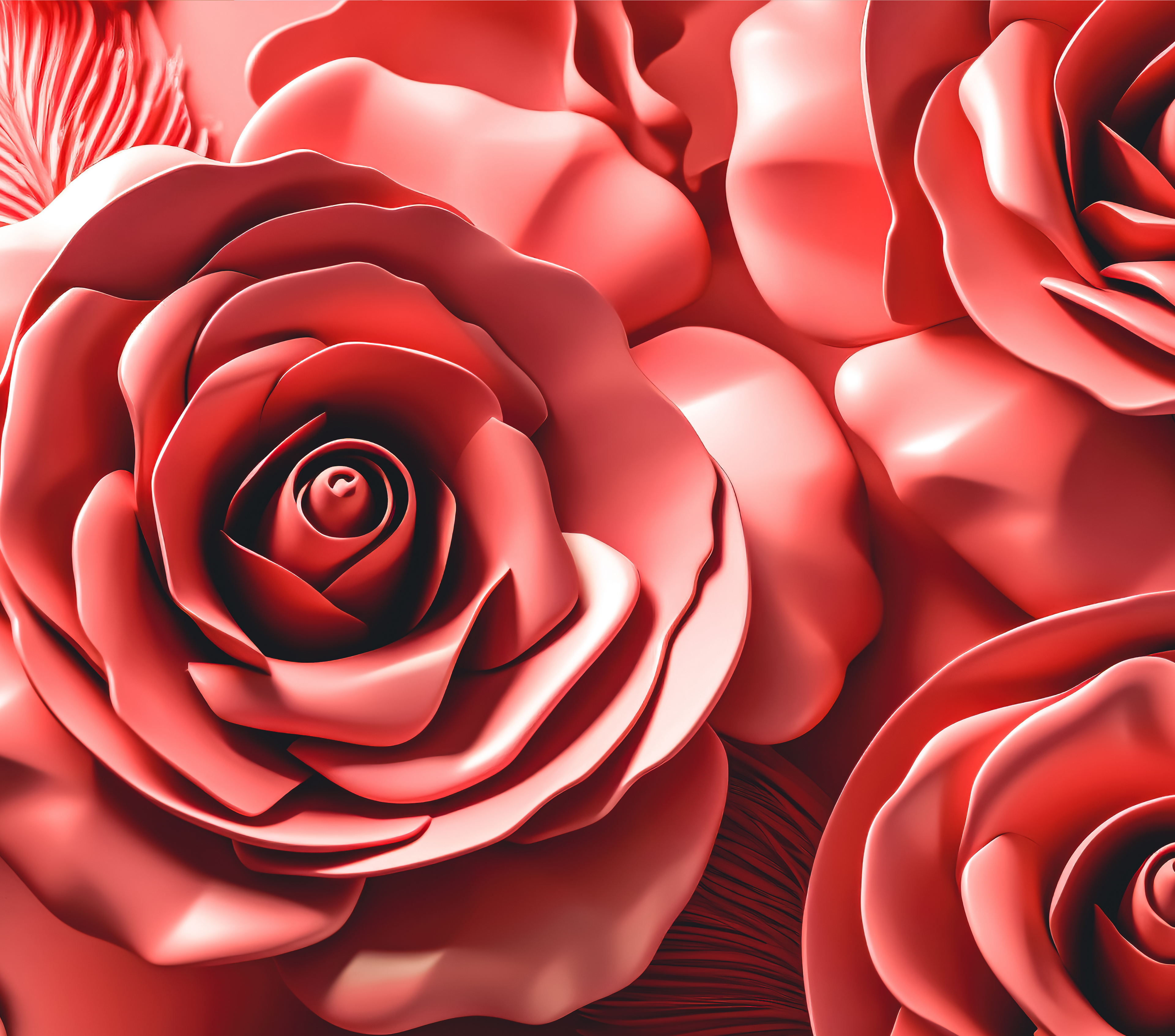 Coral Rose Garden Tumbler