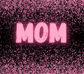 MOM Tumbler - Pink Glitter Design