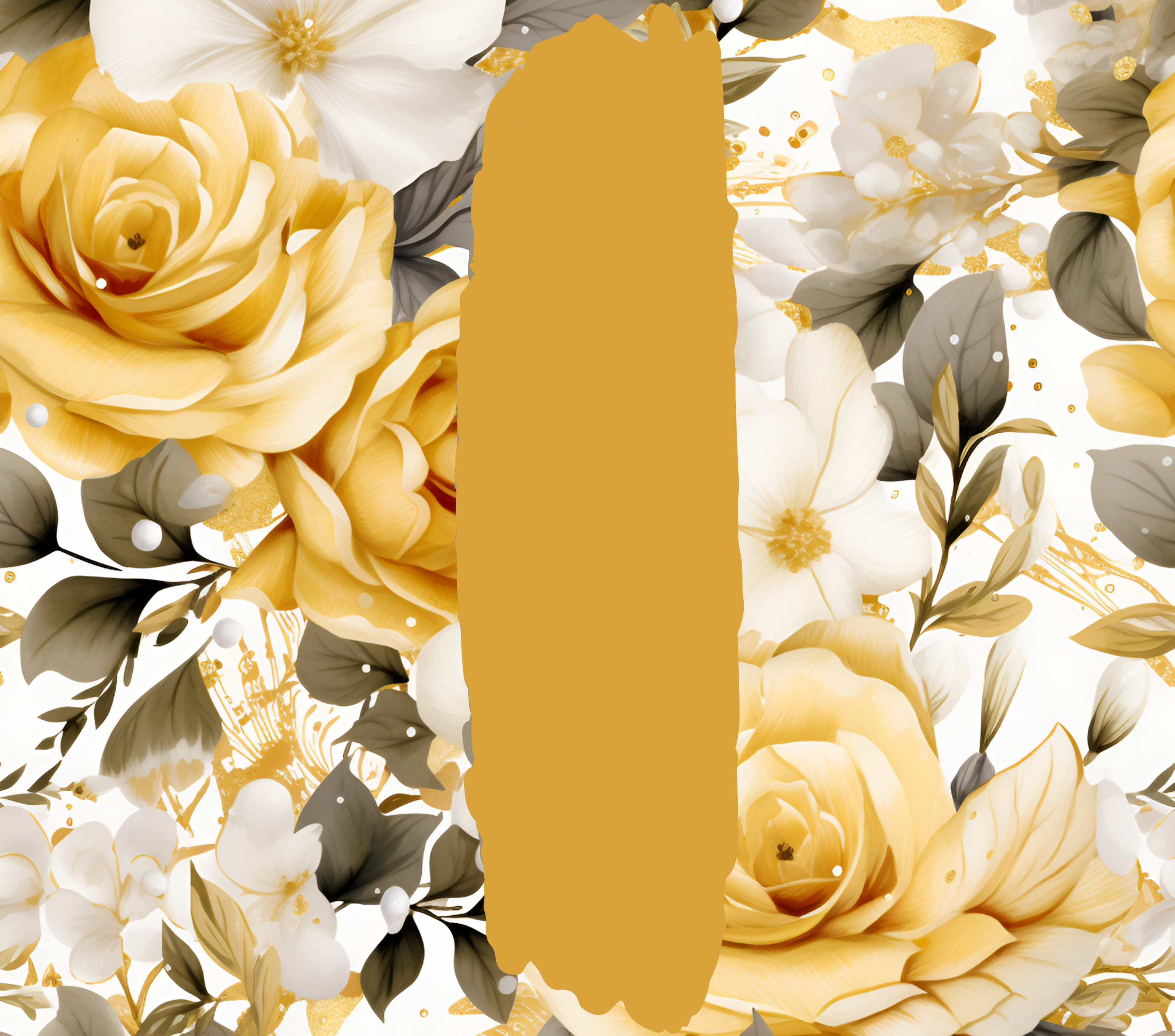Yellow and White Roses with Gray Leaves