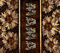 Mama Sunflower Leopard Tumbler - Rustic Wood and Animal Print