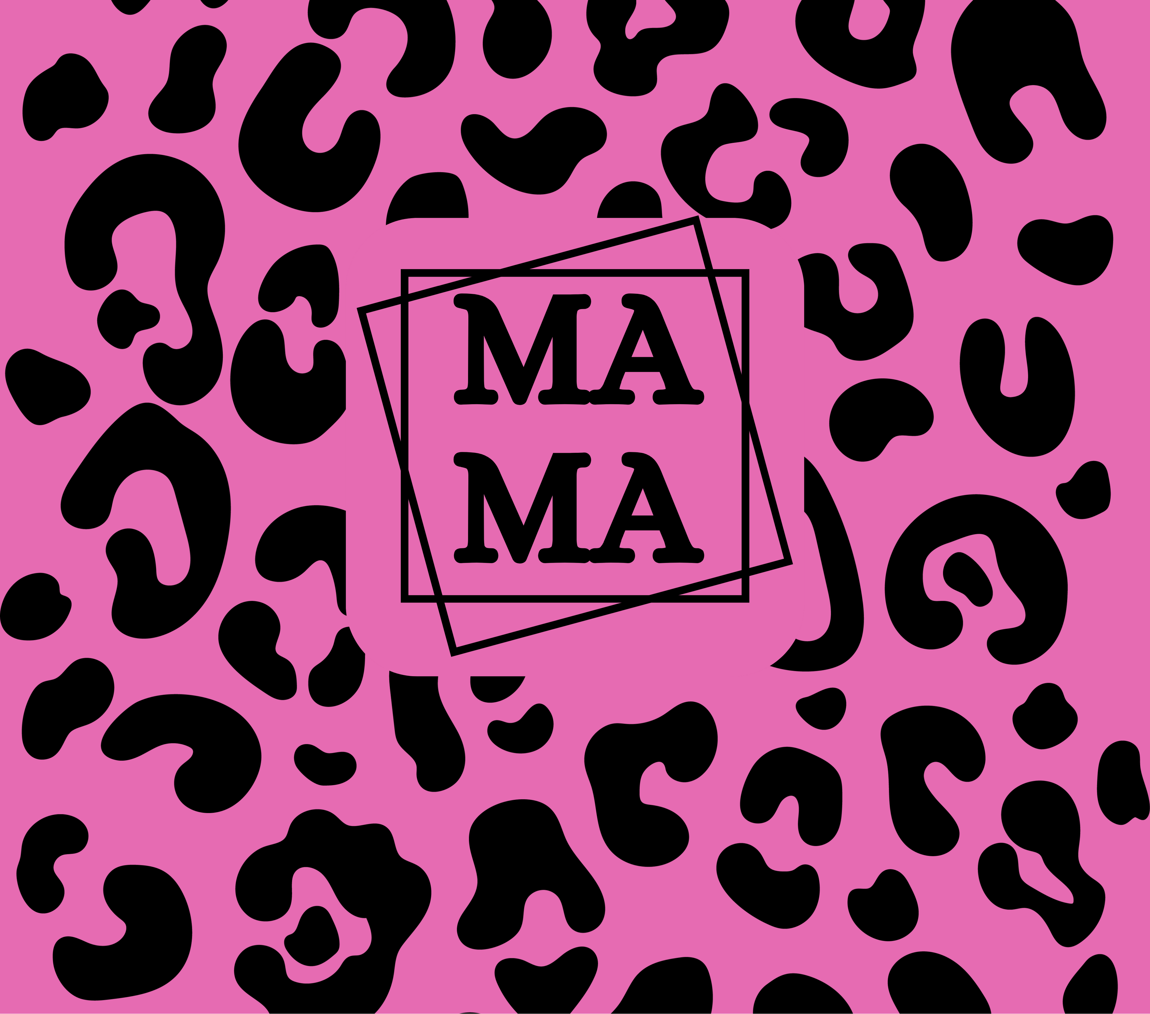 Mama Pink Leopard Frame Tumbler - Bold Animal Print Design