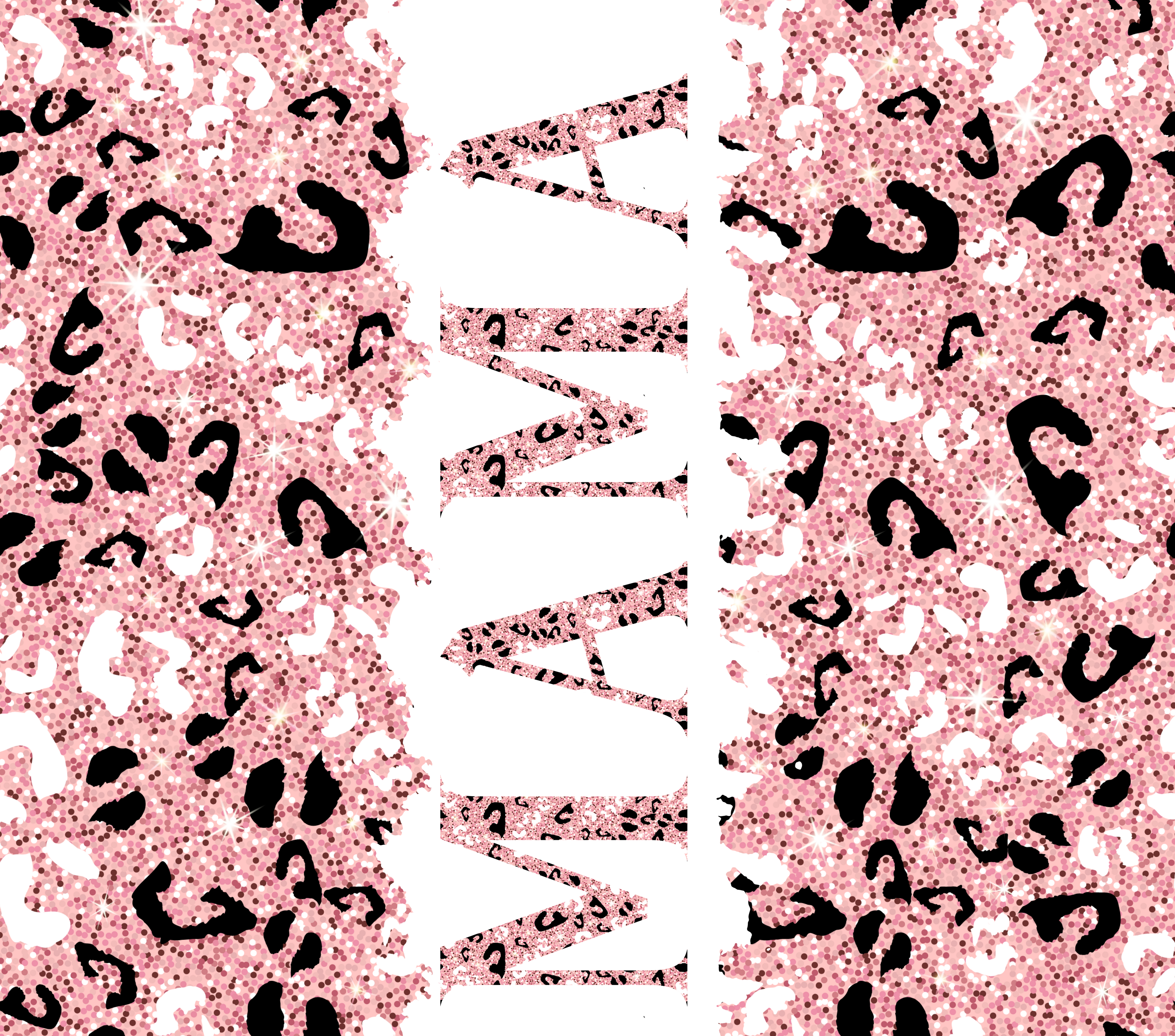 Mama Pink Glitter Leopard Tumbler - Sparkle and Animal Print