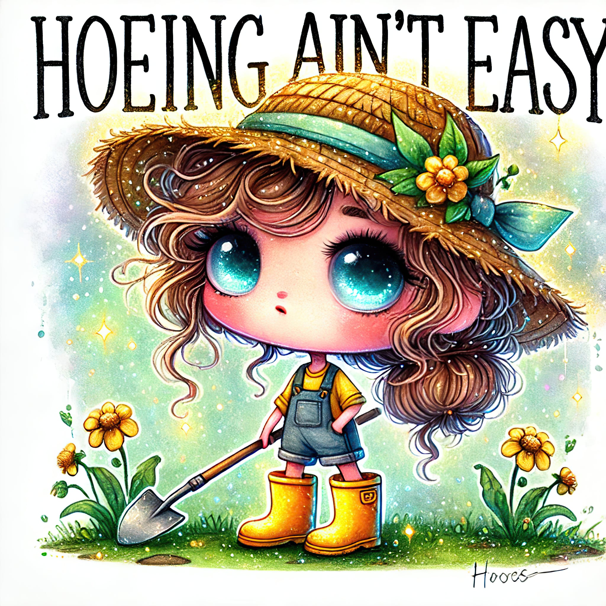 Hoeing Ain't Easy Garden Girl Tumbler