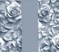 Gray and White 3D Roses