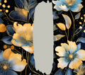 Navy and Gold Elegant Flowers - Customizable