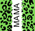 Mama Green Leopard Tumbler - Neon Lime Animal Print