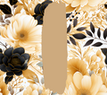Cream and Black Flowers with Gold Accents - Customizable