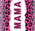 Mama Pink Leopard Glitter Tumbler - Vertical Sparkle Design