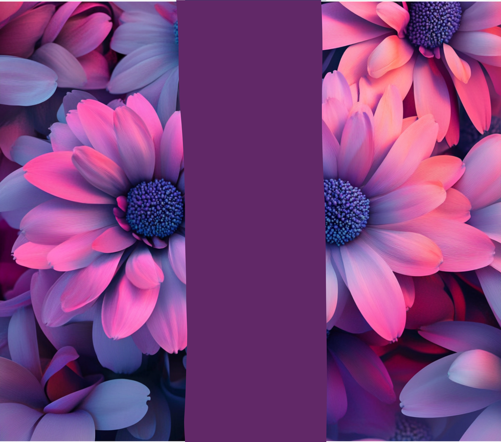 Vibrant Pink Purple Daisy Tumbler - Customizable