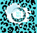 Mama Turquoise Leopard Circle Tumbler - Paint Splash Design