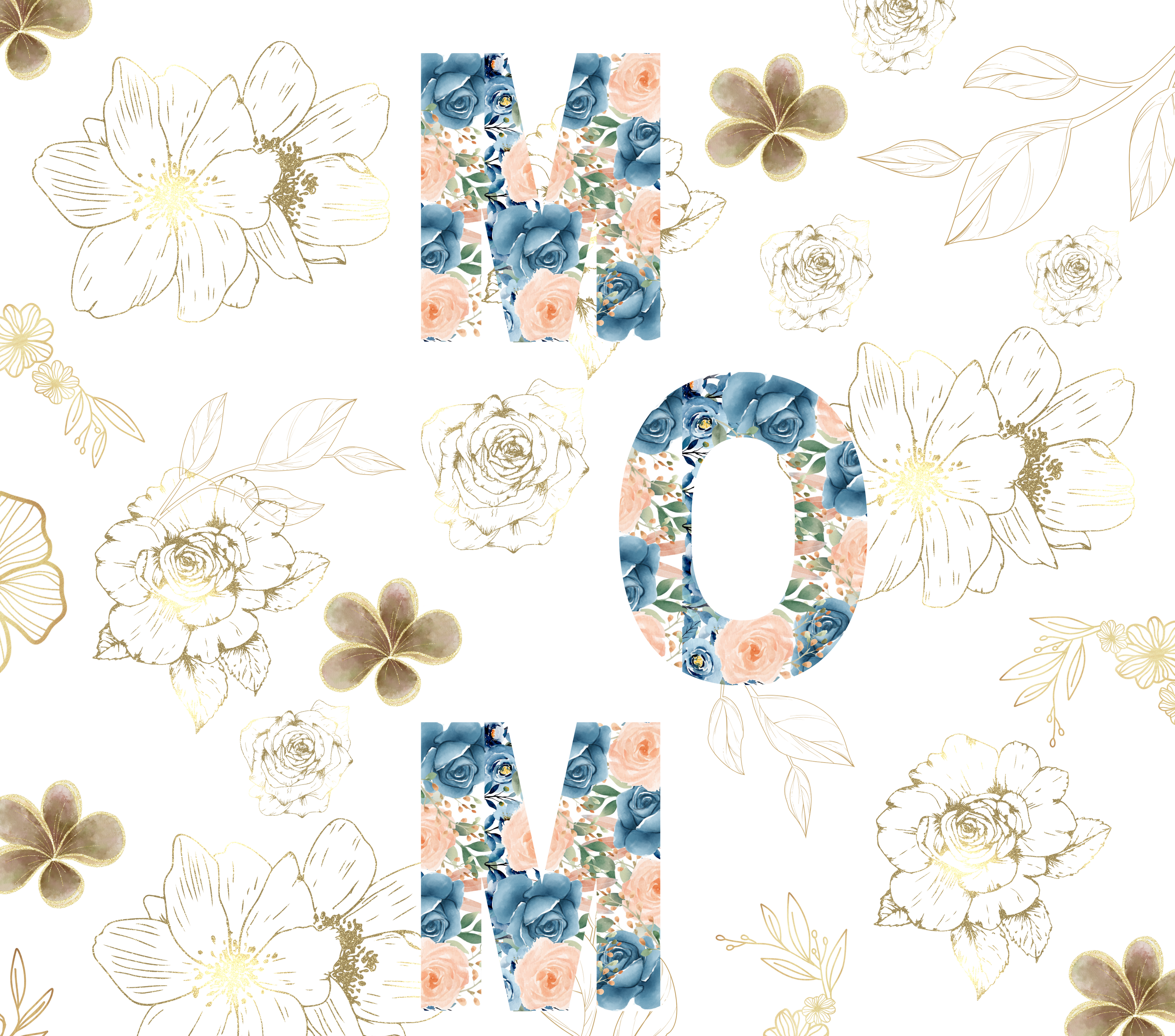 MOM Floral Tumbler