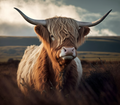 Highland Cow - Golden Hour