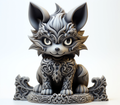 Ornate Chibi Wolf Guardian Tumbler