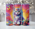 Rainbow Cat Psychedelic Garden Tumbler