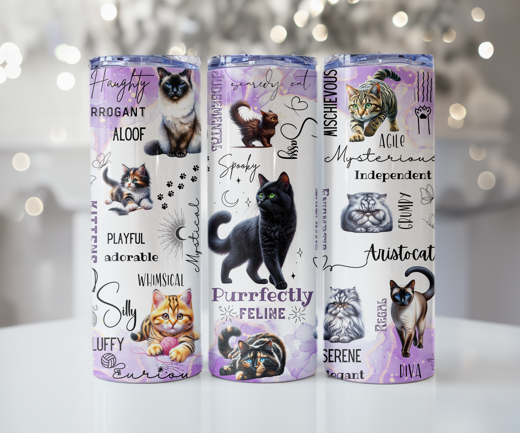 Purrfectly Feline - Cat Personalities Tumbler