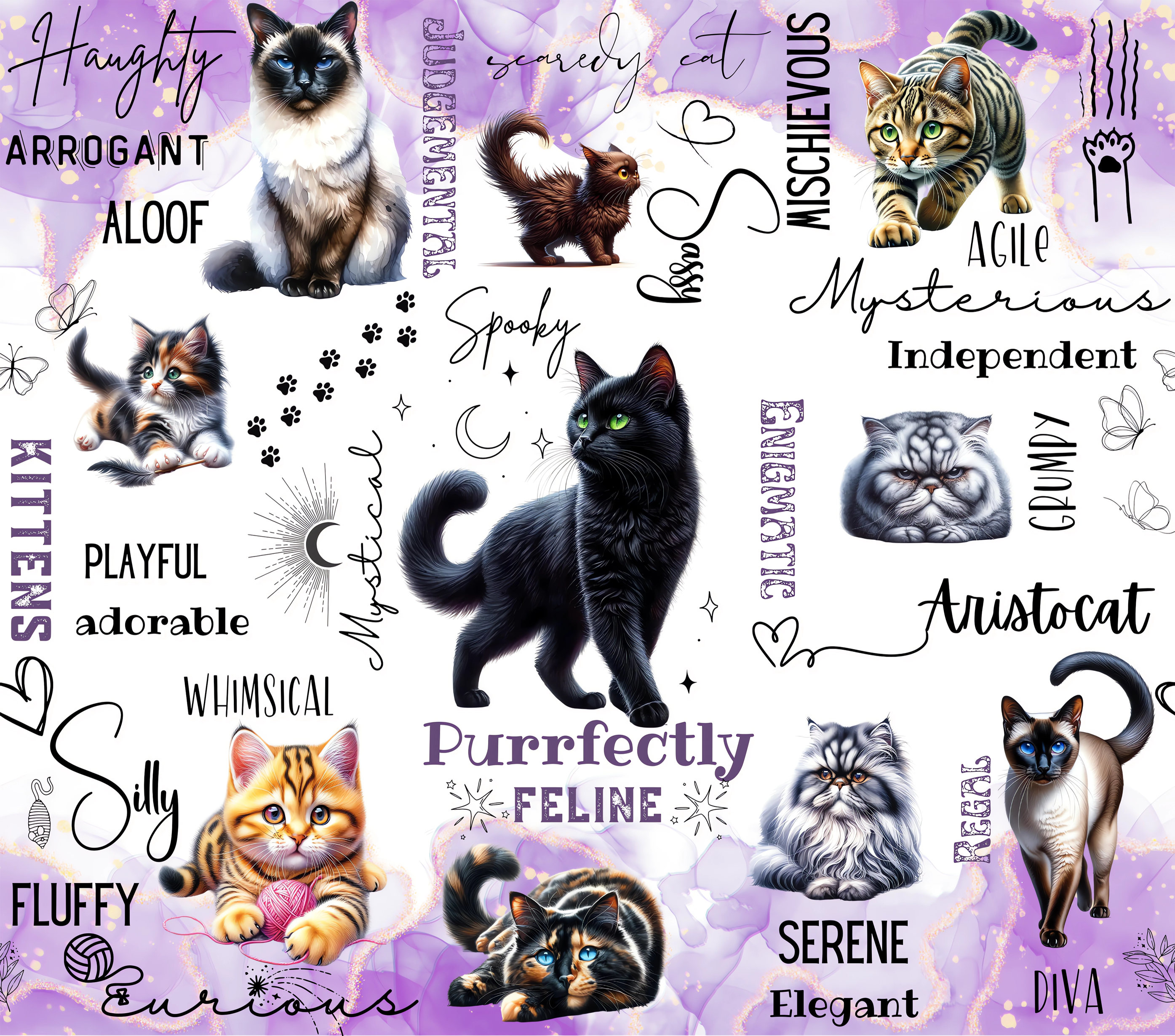 Purrfectly Feline - Cat Personalities Tumbler