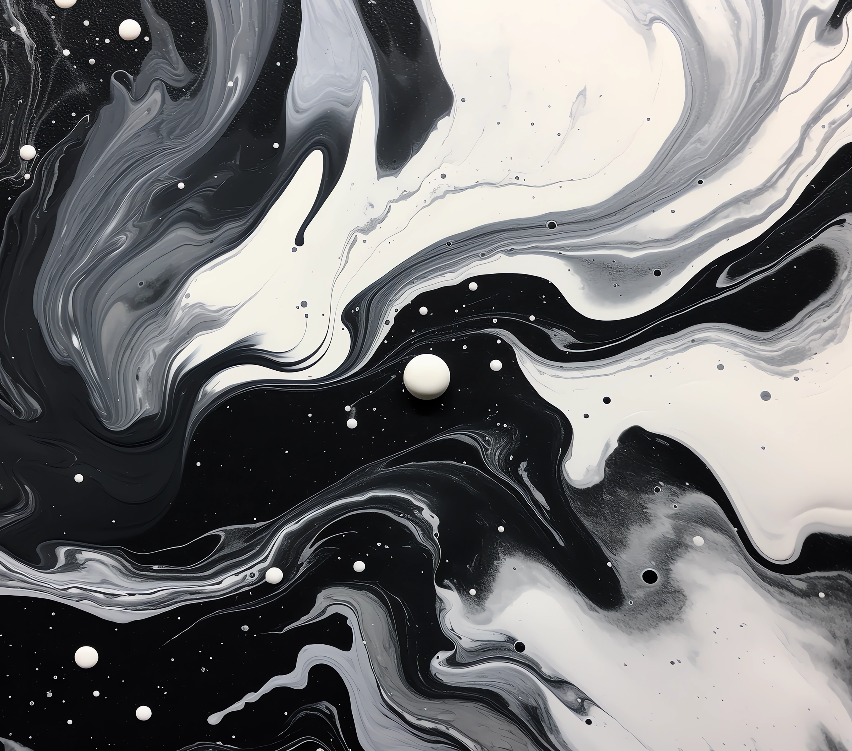 Monochrome Swirl Marble