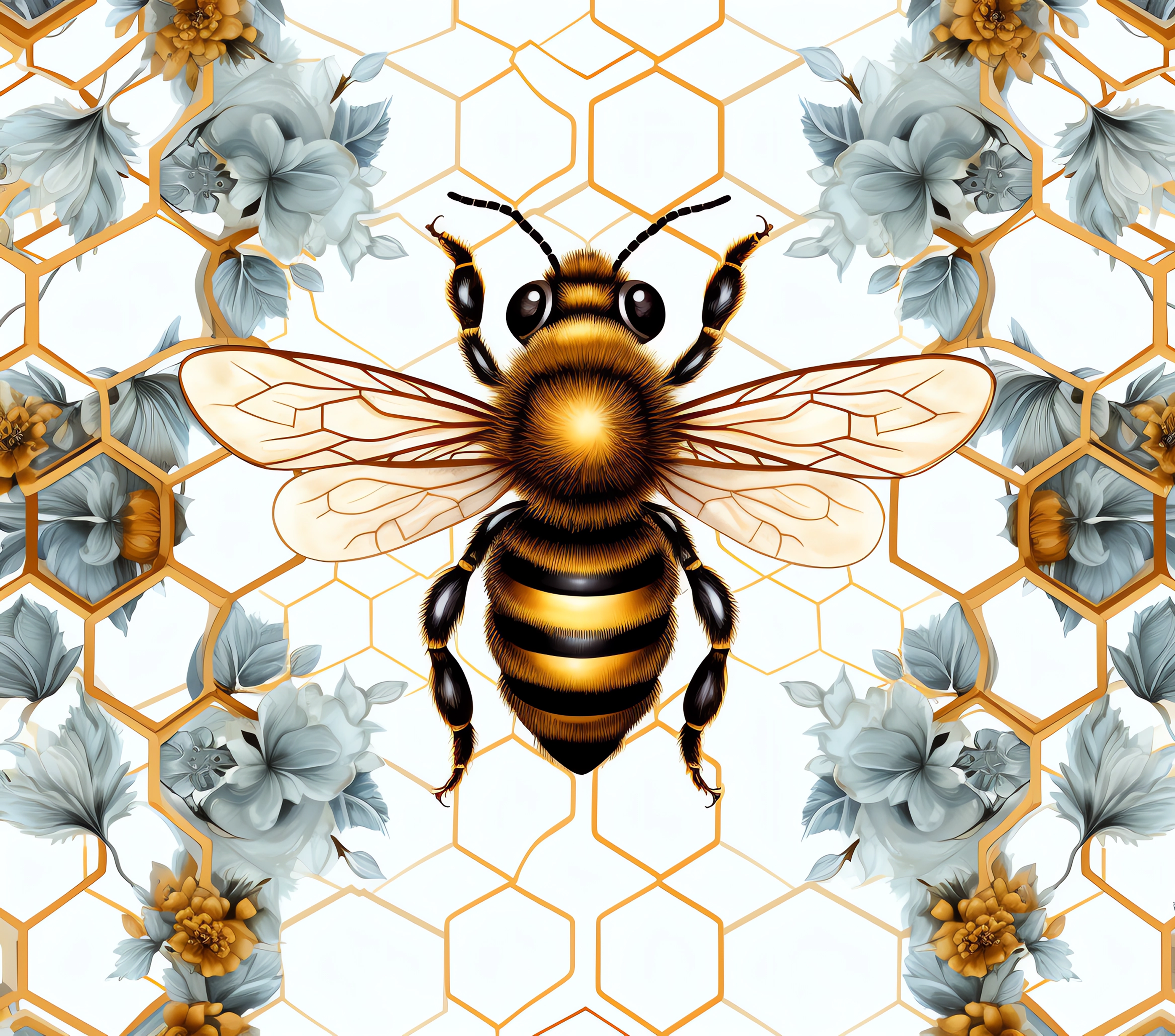 Honeycomb Bee Garden Tumbler