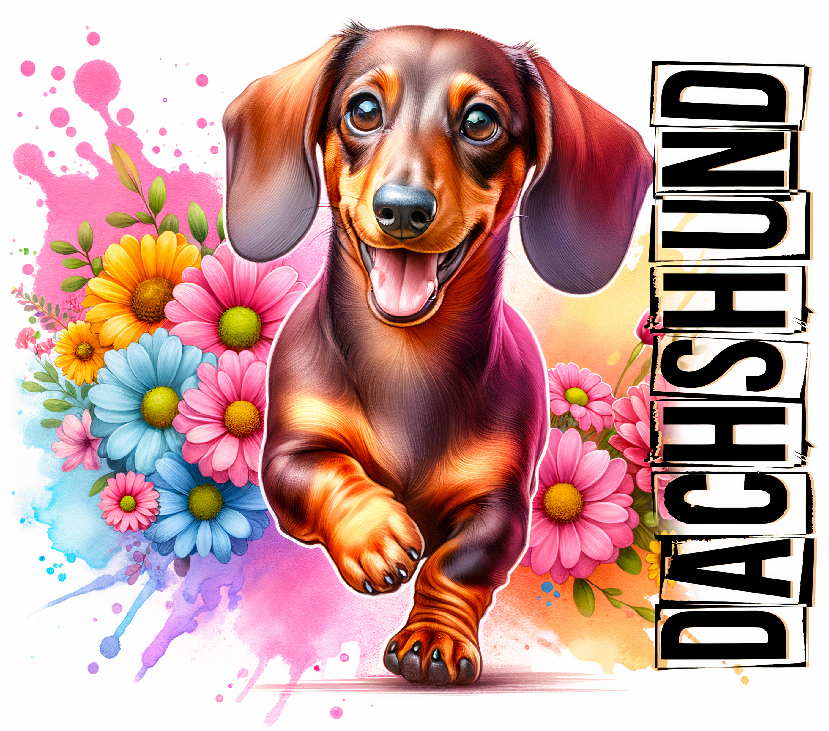Dachshund Tumbler - Vibrant