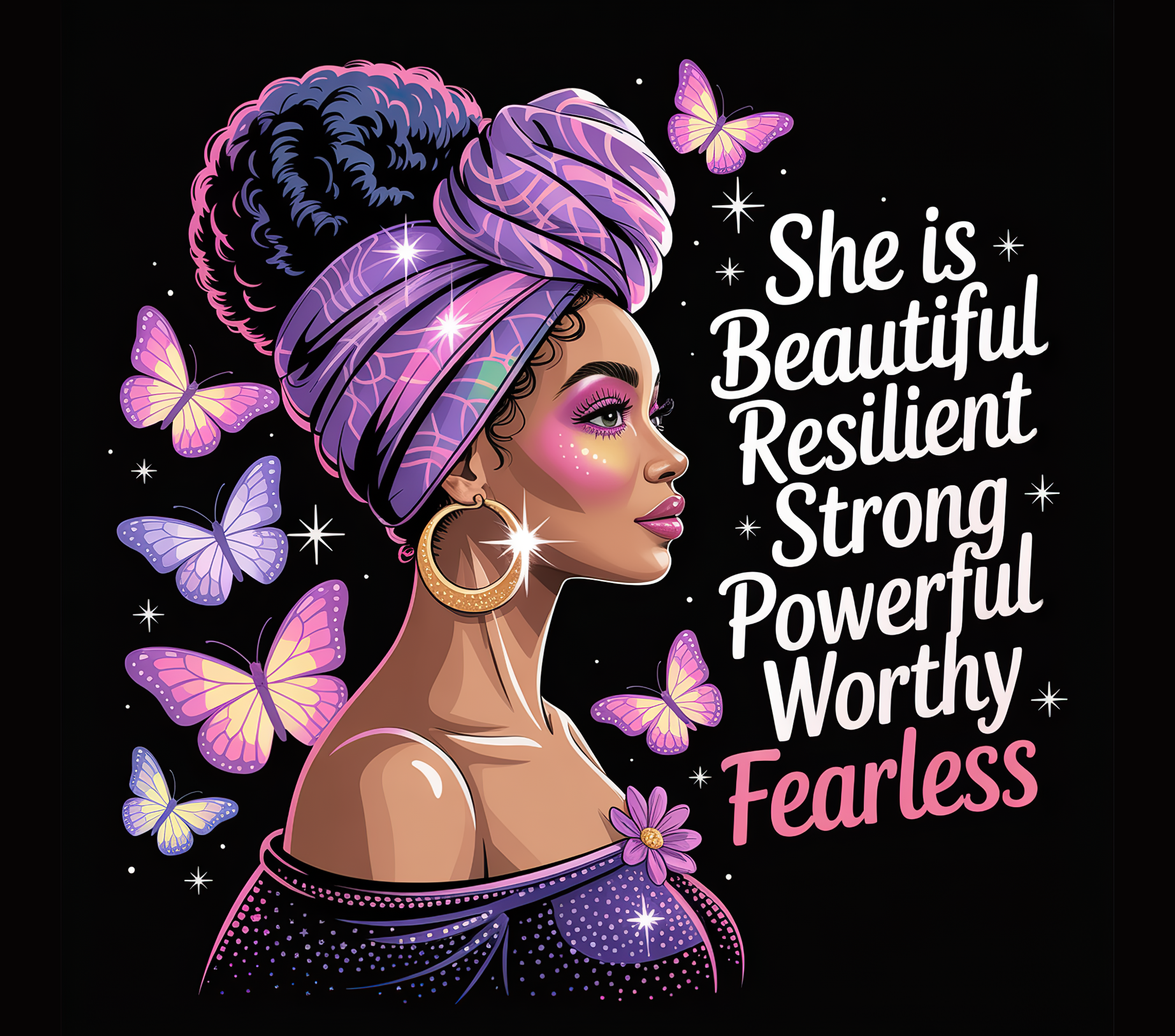 She is Fearless Butterfly Queen Tumbler