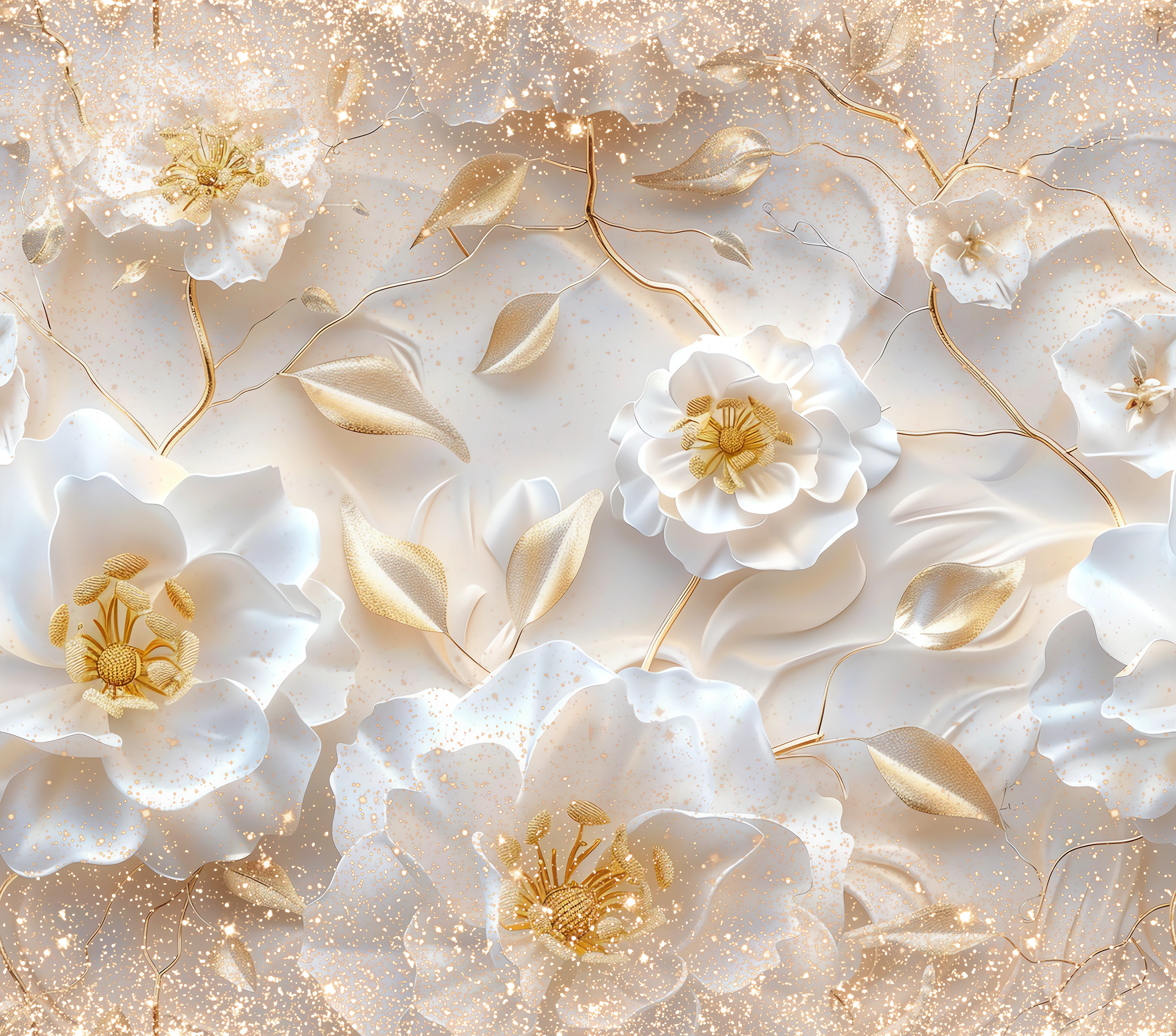 White Gold Ethereal Blossom Tumbler