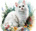 Angora Cat 4 Rainbow Garden Watercolor Tumbler - 20oz