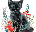Black Cat  5 Floral 20oz Tumbler