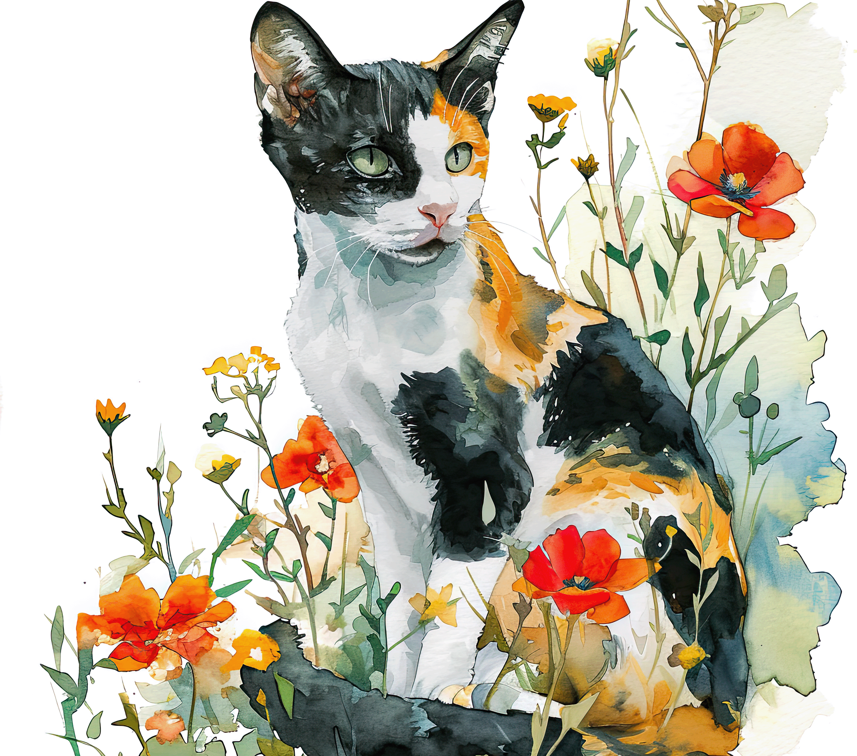 Calico Cat 3 Poppy 20oz Tumbler