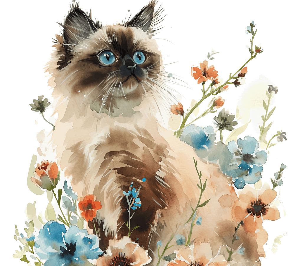 Himalayan Cat 1 Floral 20oz Tumbler