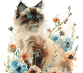 Himalayan Cat 1 Floral 20oz Tumbler