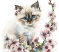 Watercolor Himalayan Kitten 3