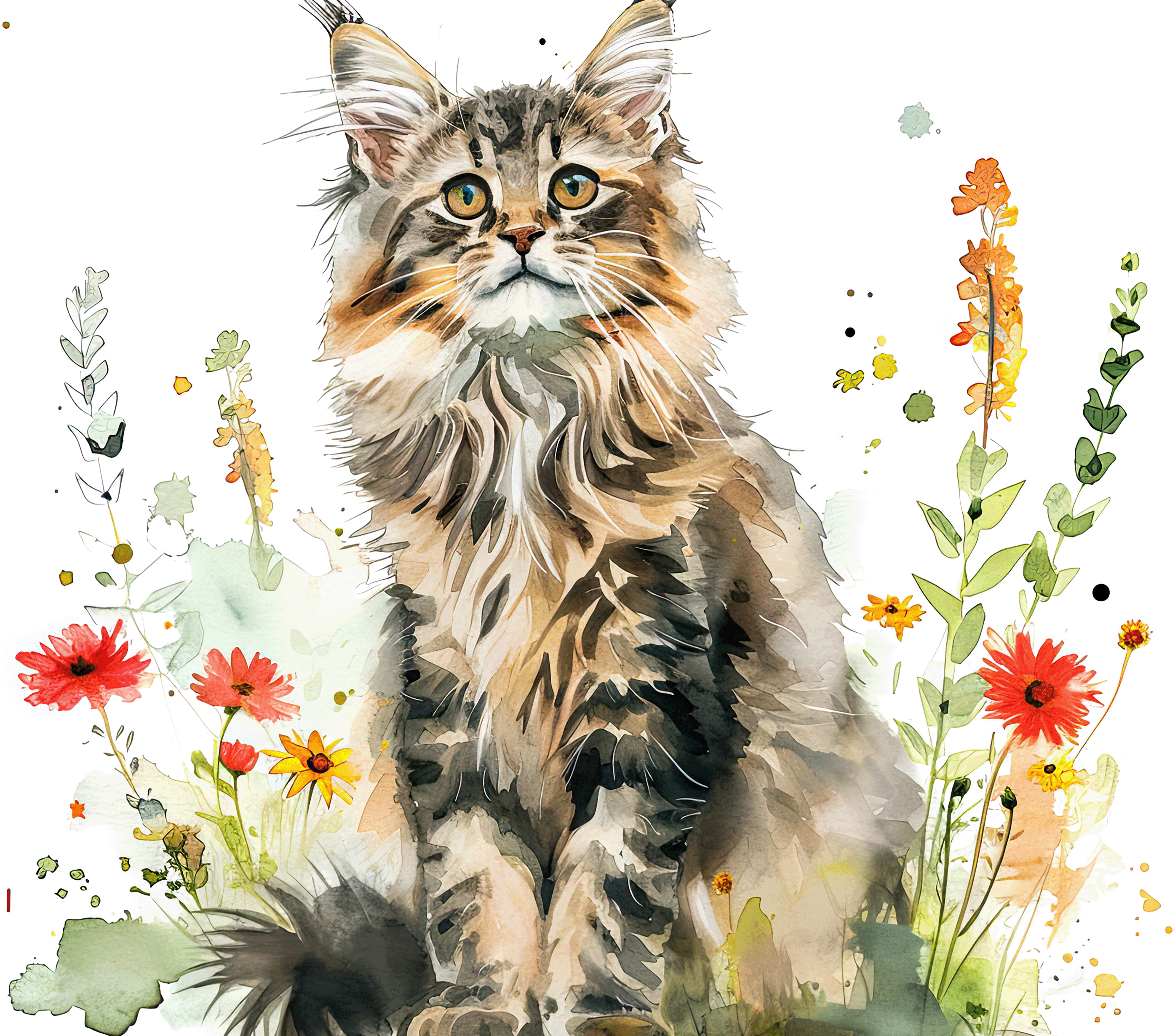 Maine Coon Cat 3 Meadow 20oz Tumbler