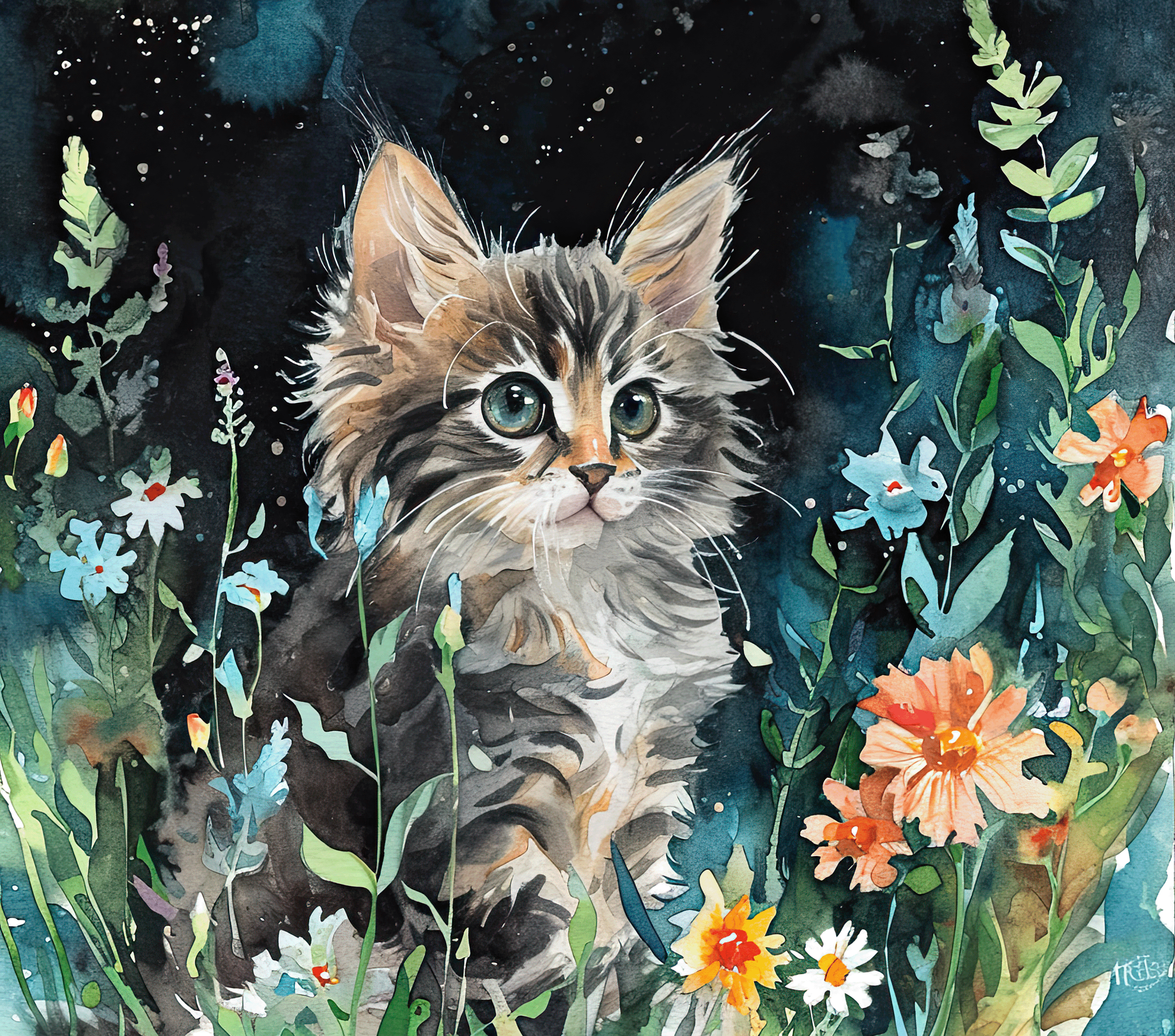 Starlit Garden Norwegian Kitten Tumbler 2