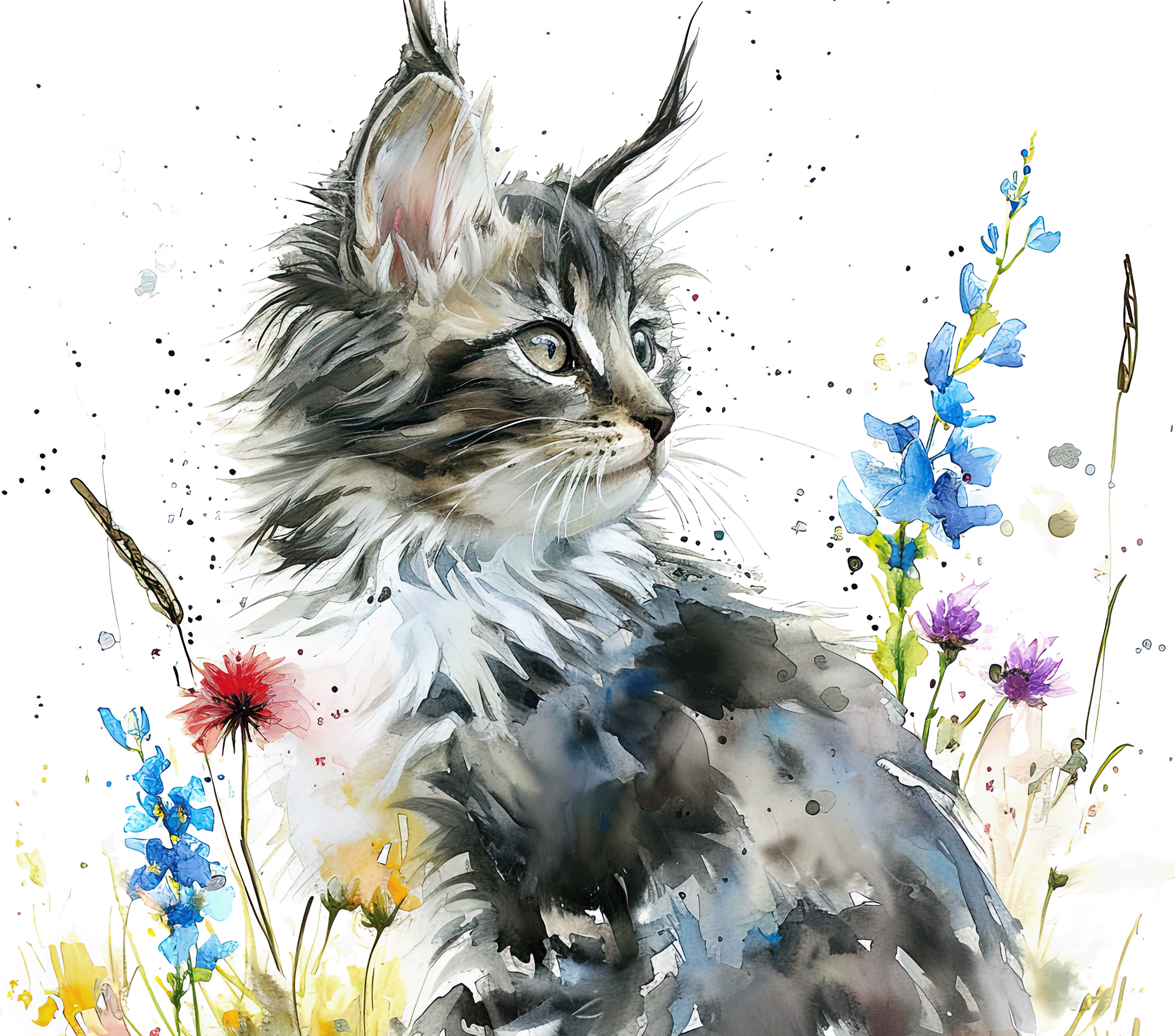 Norwegian Forest Cat 3 Wildflower 20oz Tumbler