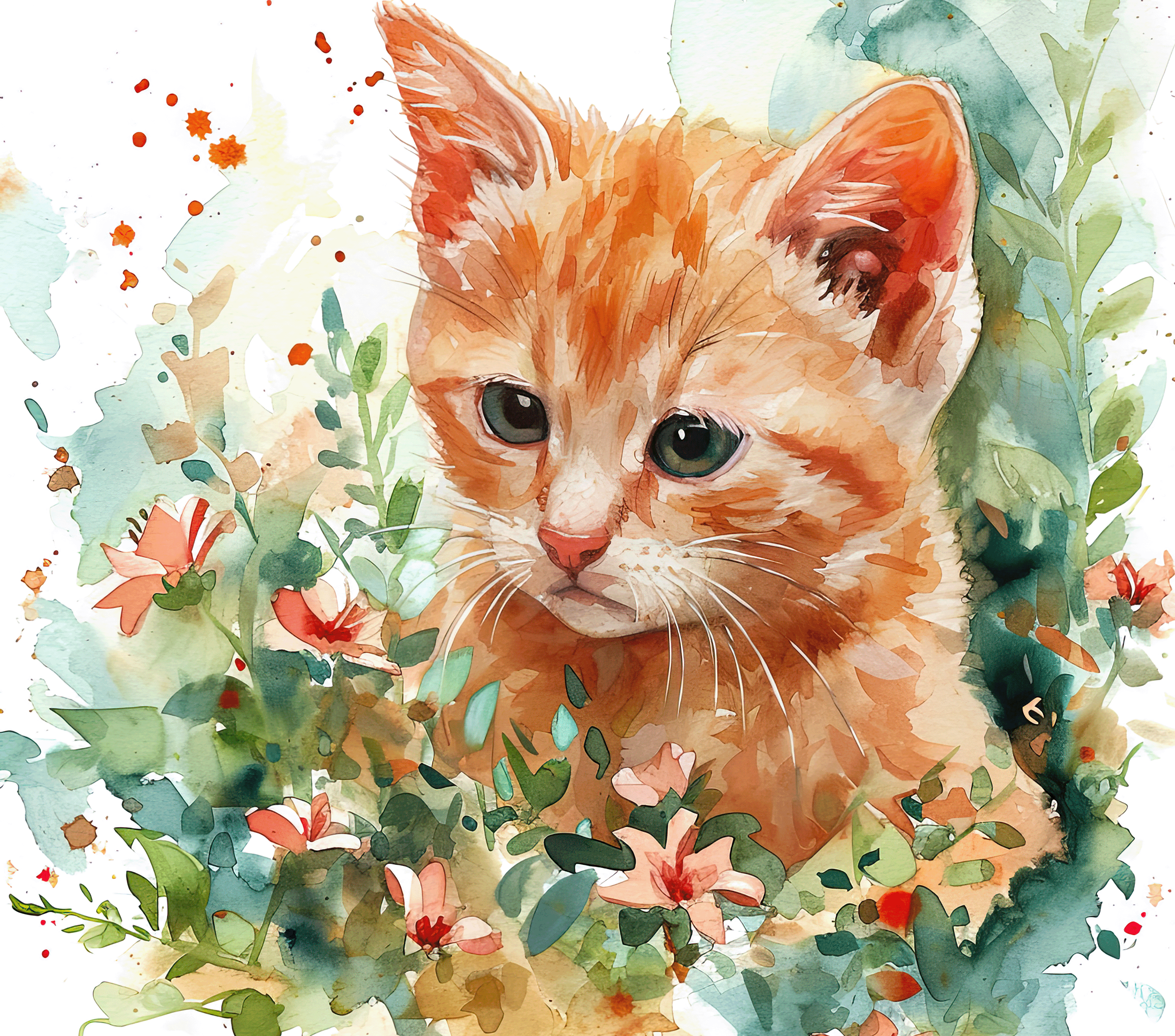 Orange Kitten Garden Tumbler 2