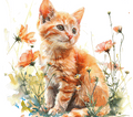 Orange Tabby Meadow Kitten Tumbler 5