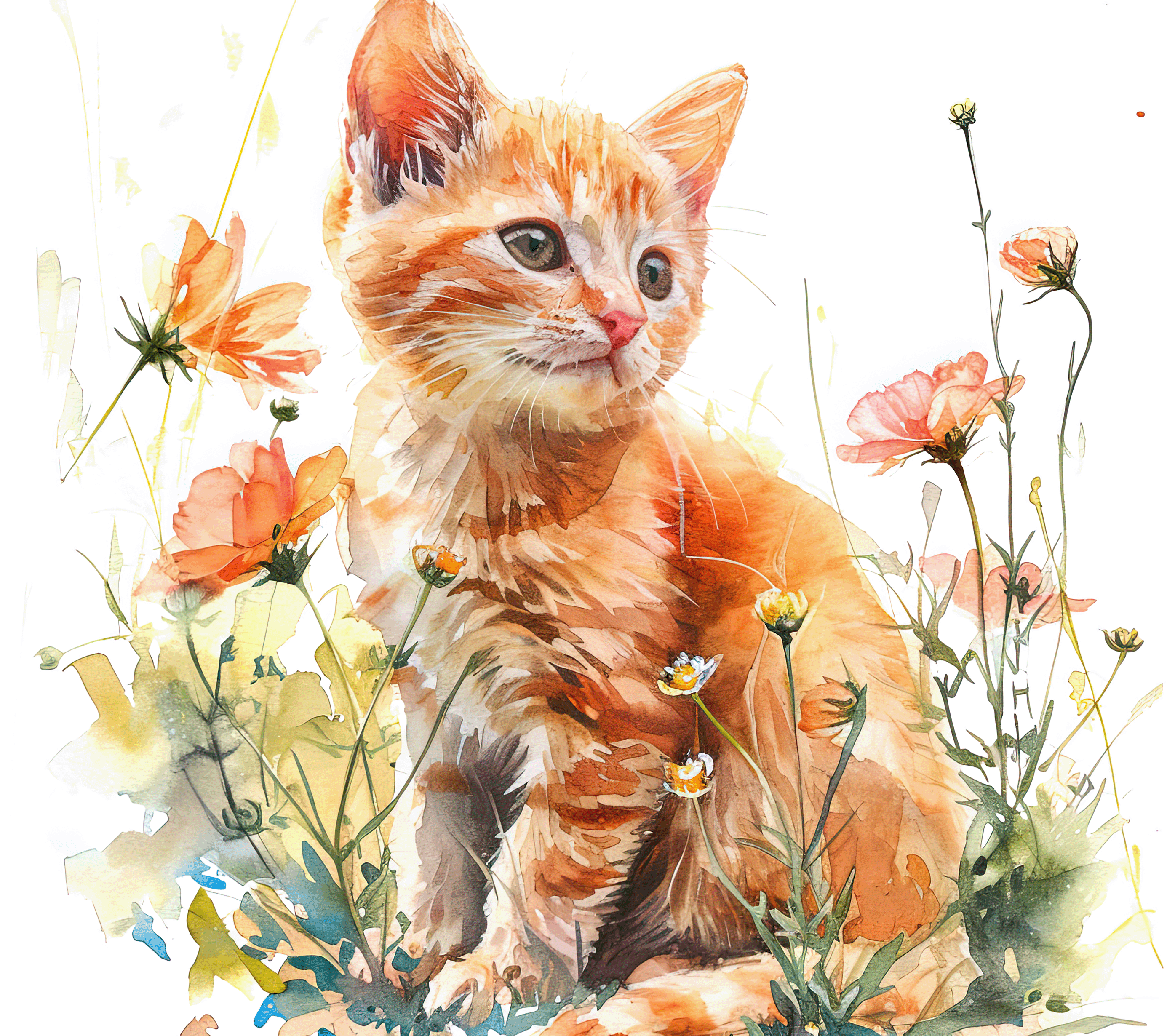 Orange Tabby Meadow Kitten Tumbler 5