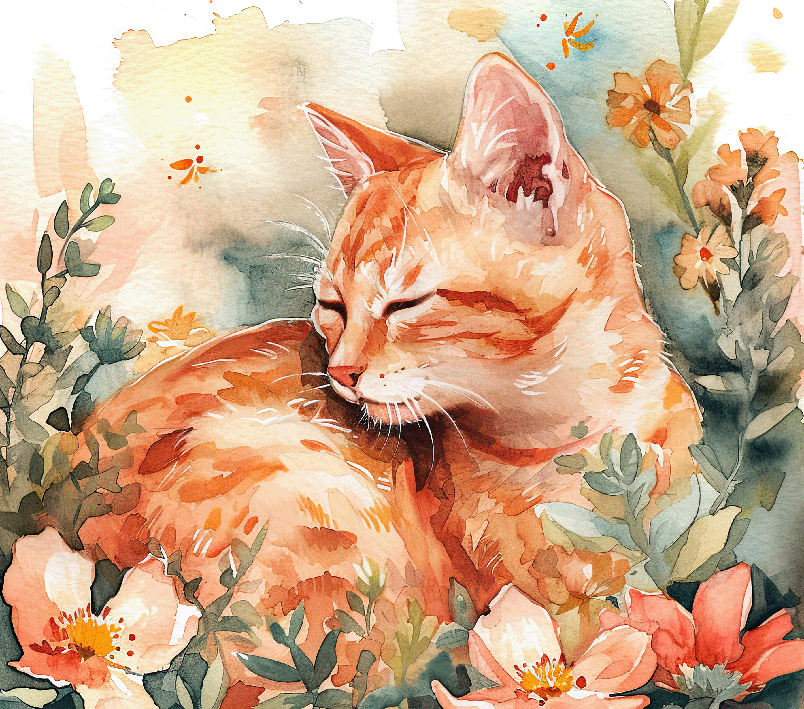 Dreamy Orange Cat Tumbler 6