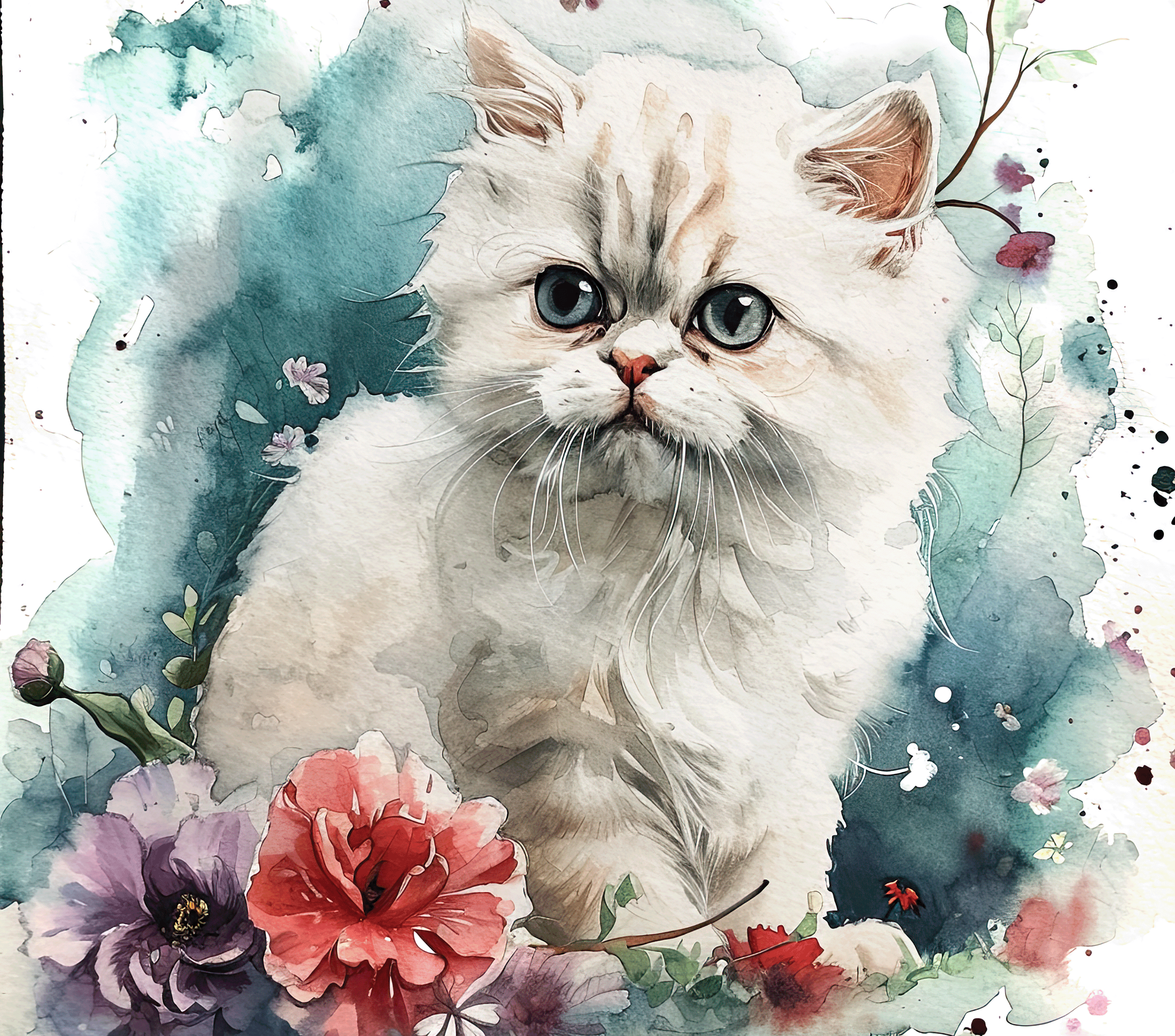 Persian Cat Garden Tumbler 1