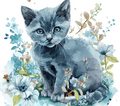 Russian Blue Kitten Garden Tumbler