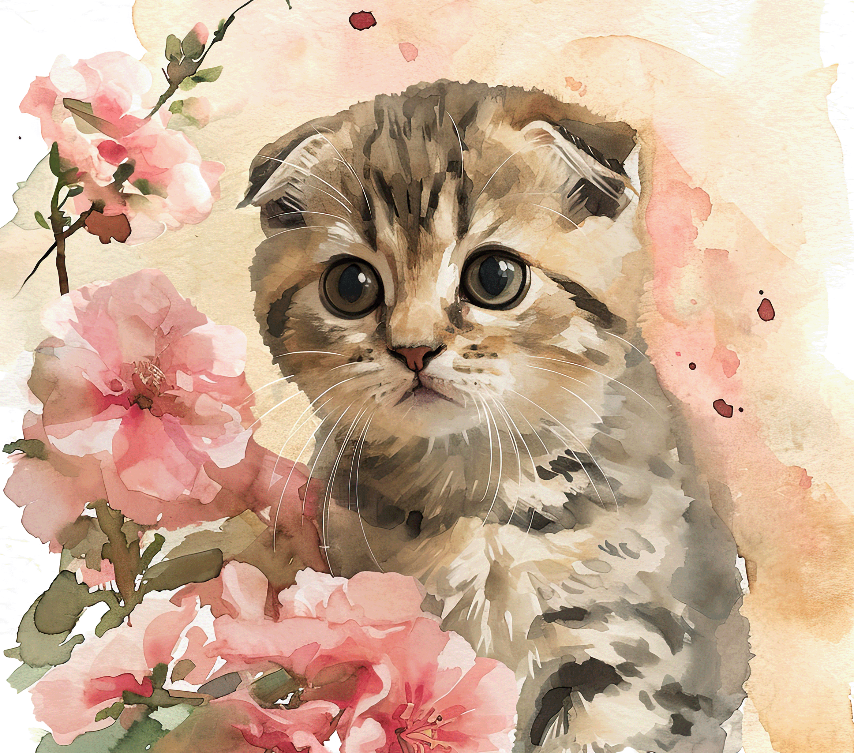 Scottish Fold Cherry Blossom Tumbler 2