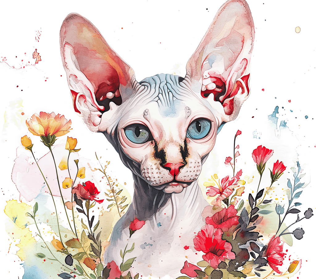 Sphynx Cat 2 Floral 20oz Tumbler