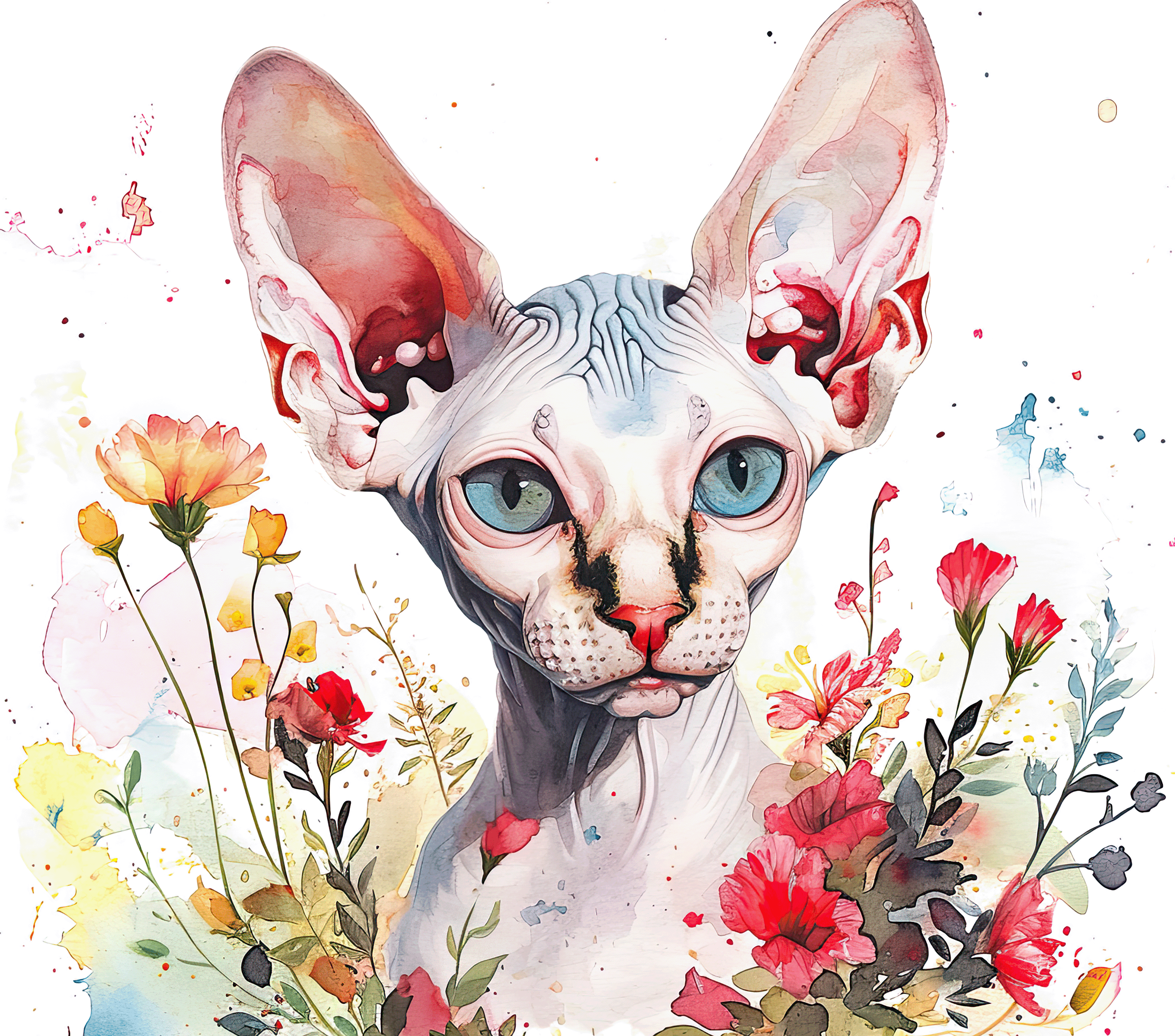 Sphynx Cat 2 Floral 20oz Tumbler