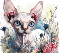 Sphynx Cat Wildflower Tumbler 5