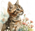 Watercolor Tabby Kitten 2